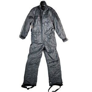 Spartan Men's Black Quilted Ski Snow‎ Suit One Piece Winter Snowsuit L